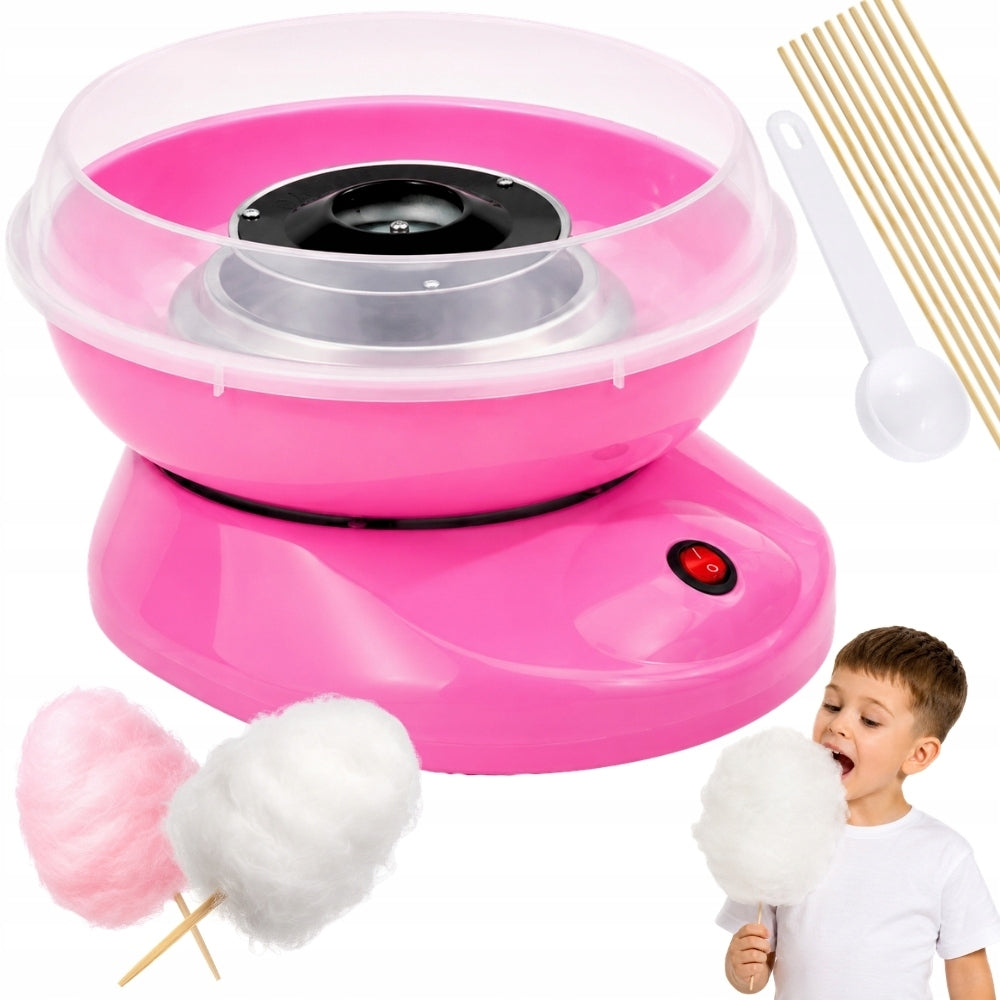 COTTON CANDY MACHINE 480W HOMEMADE COTTON CANDY MACHINE STICKS + MEASURING CUP