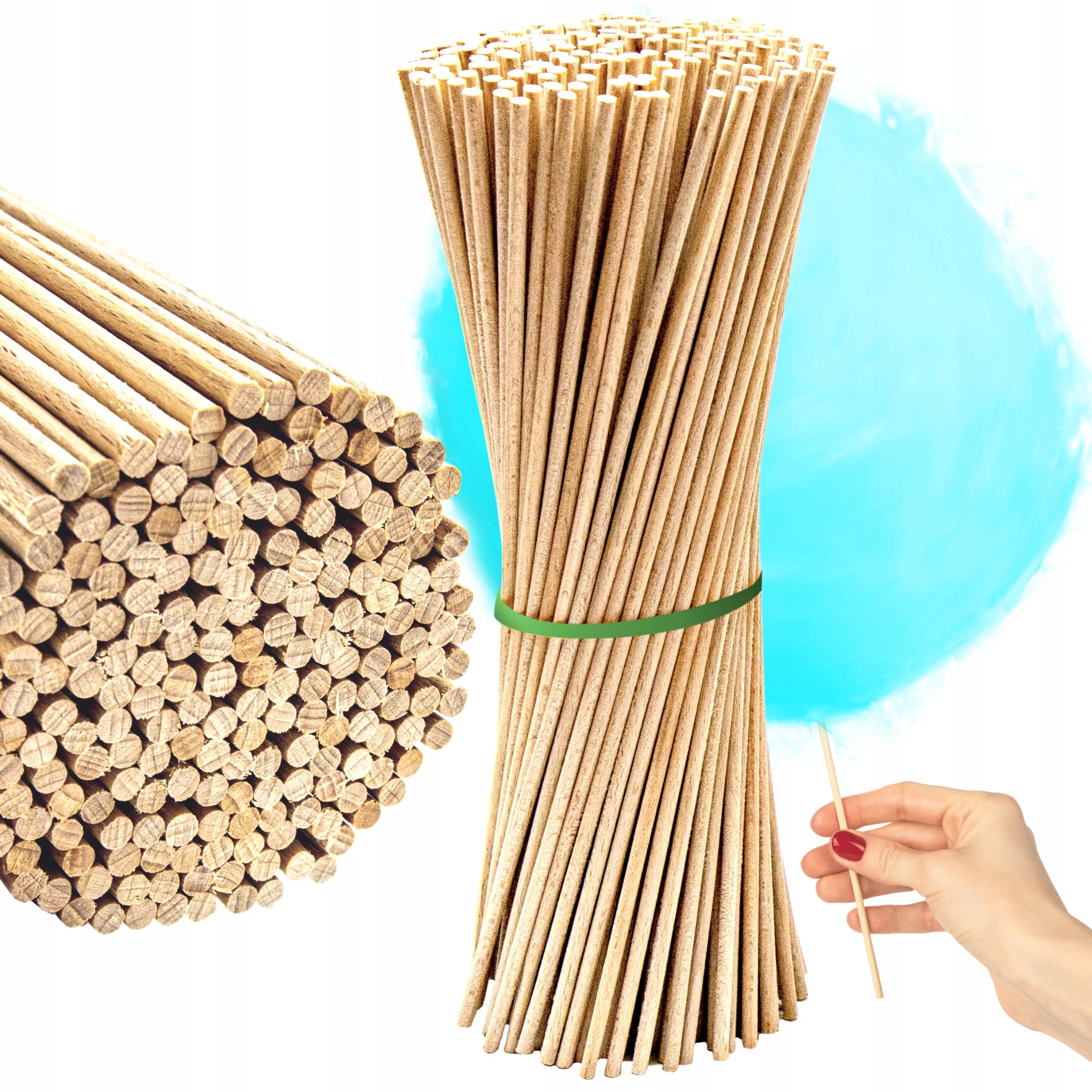 COTTON CANDY STICKS 40cm ROUGH 100pcs.