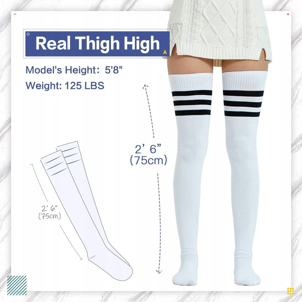 COTTON KNEE HIGH SOCKS LONG HAND WASH HIGH TIGHTS FOR WOMEN Brand no brand