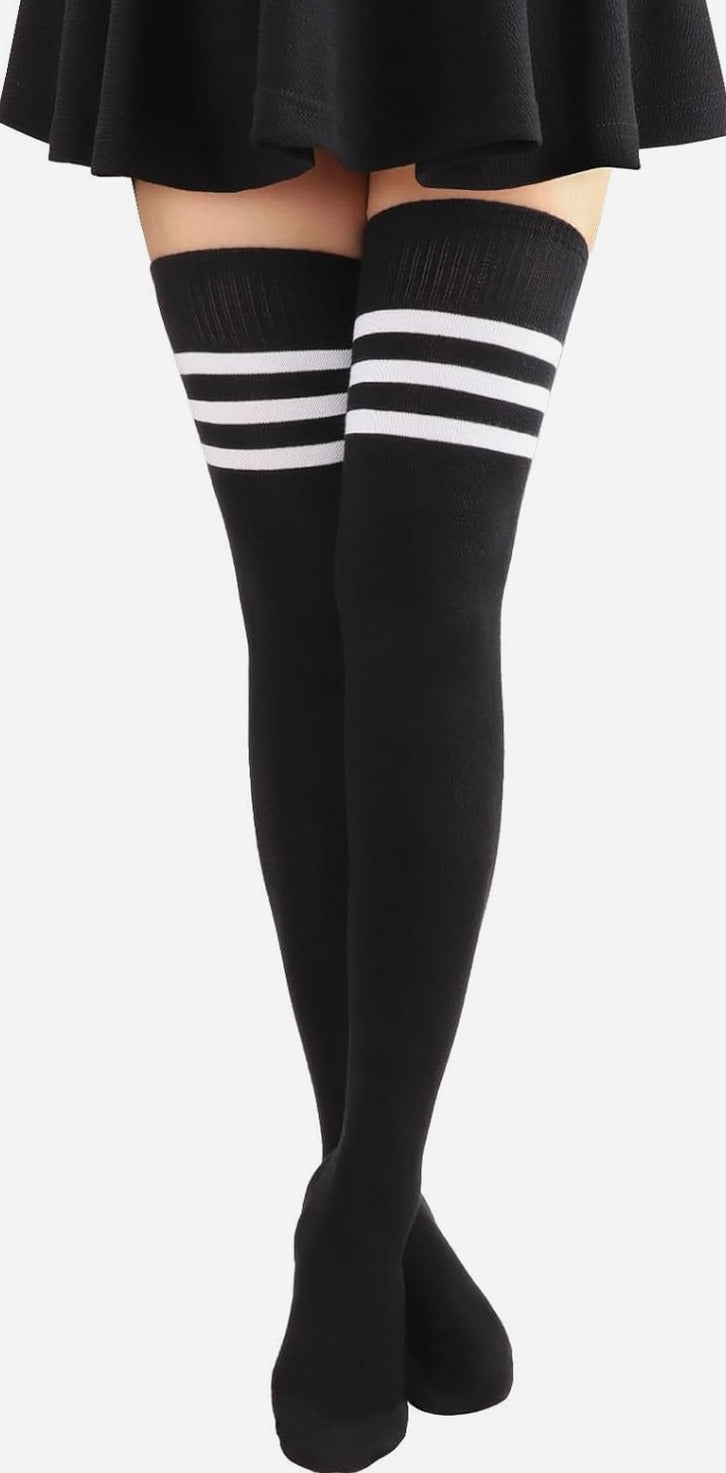 COTTON STOCKINGS LONG WOMEN PLUS SIZE DENSE WARM OVER THE KNEE