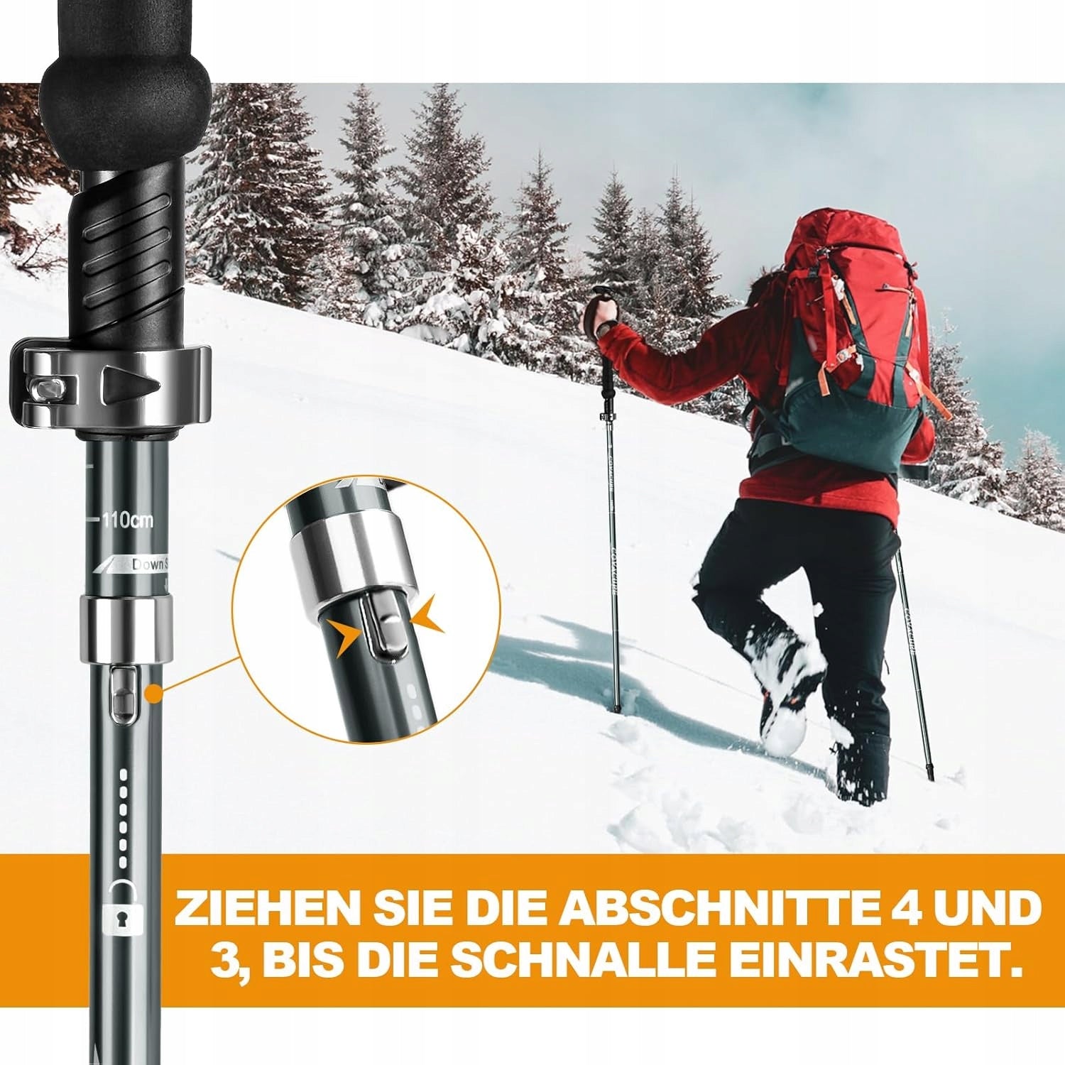 COVACURE Nordic Walking Trekking Poles 110-130 cm For Everyone Manufacturer code B0CP22JFQV