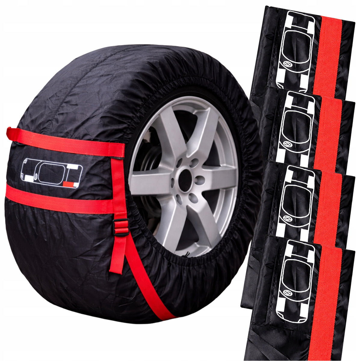 COVERS WHEEL TIRE COVER 4 PIECES 13 14 15 16 INCHES WATERPROOF SET