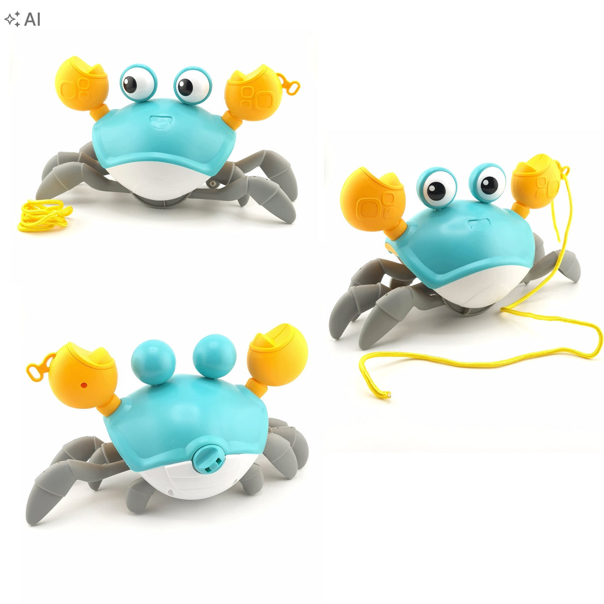 CRAB ESCAPING WIND-UP CRAWLING TOY WALKING WITH STRING Manufacturer code MEGADIDI CHODZĄCY KRAB NA SZNURKU 7031