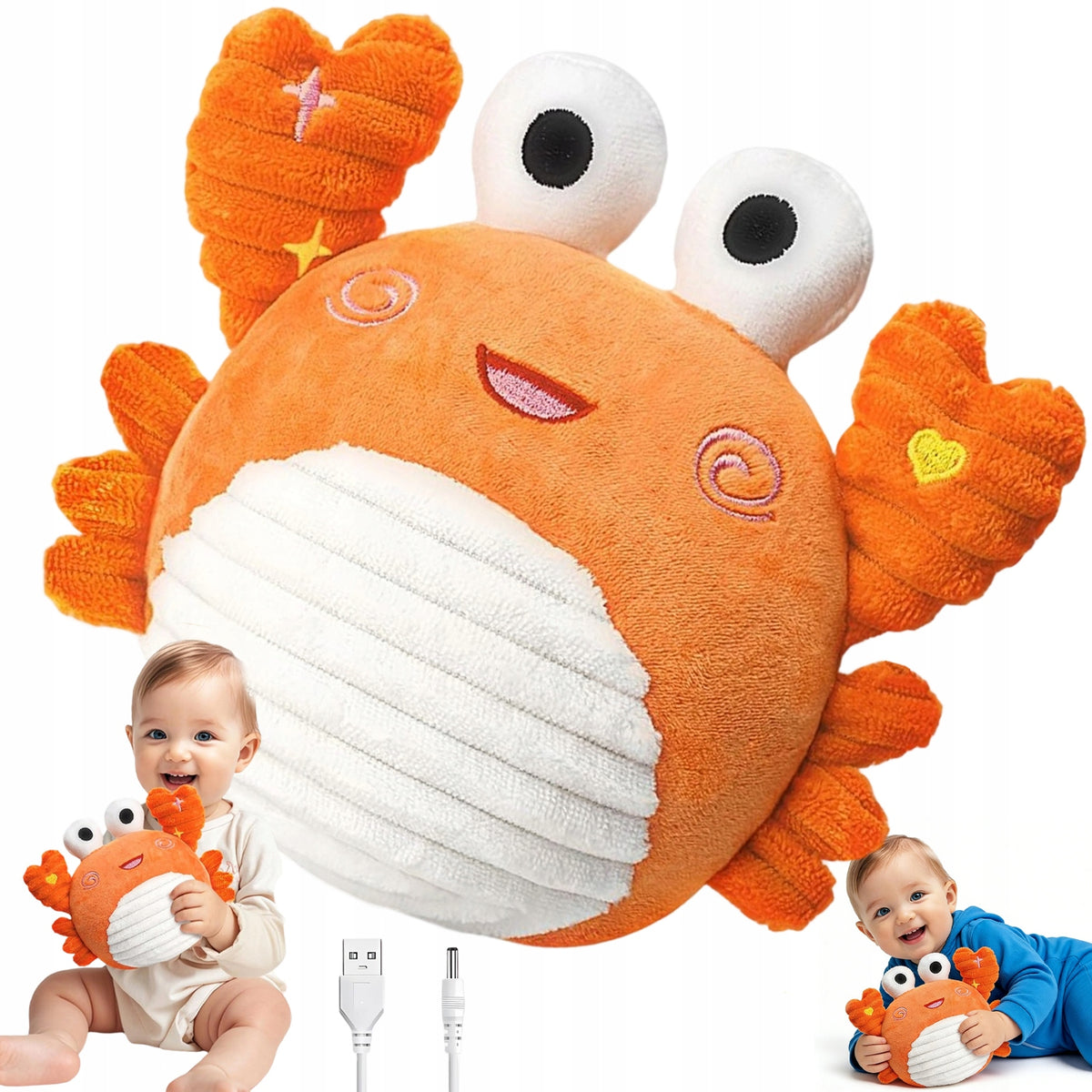 CRAB JUMPING MUSIC TOY FOR KIDS 6M+ WITH BATTERY 400MAH