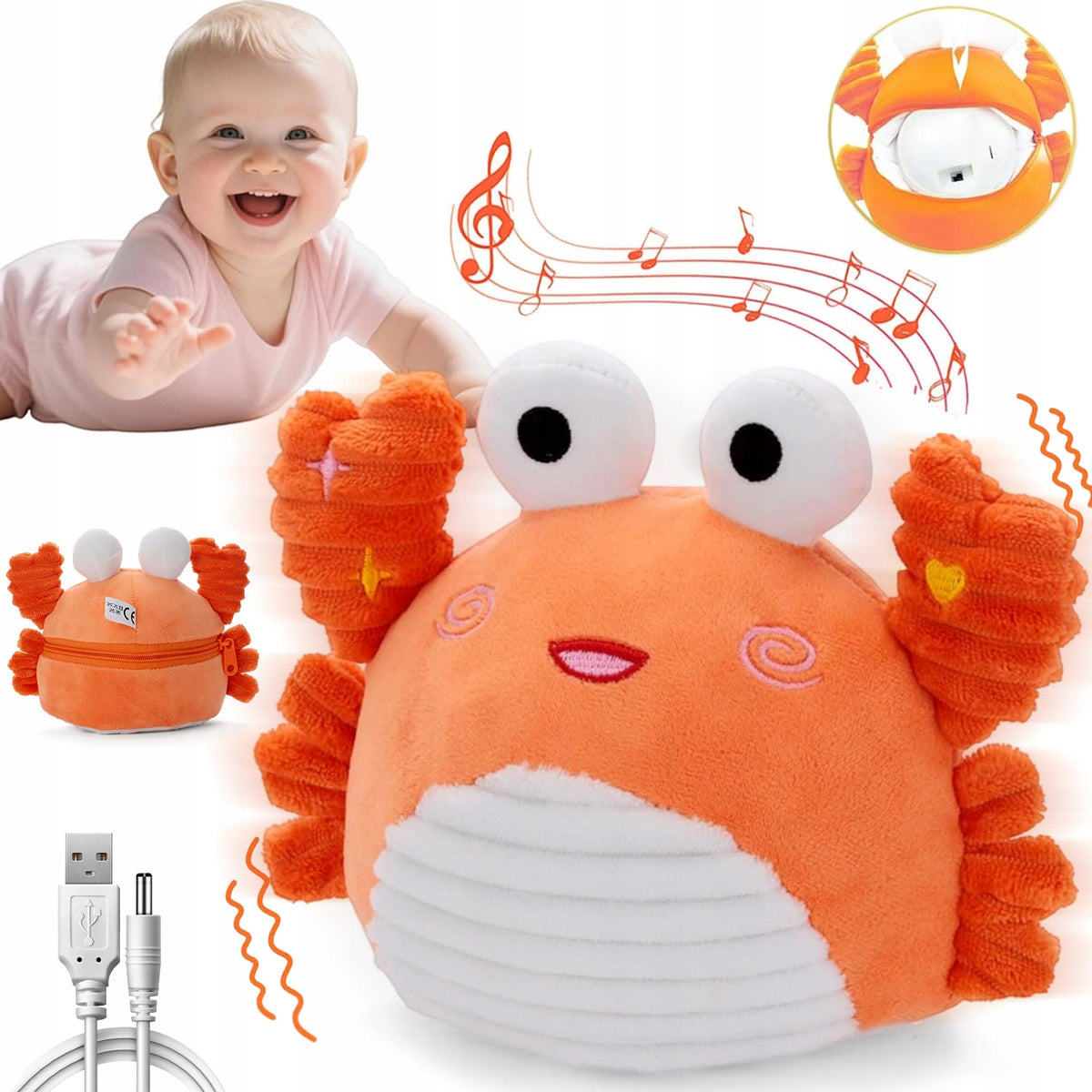 CRAB JUMPING TOY MUSICAL EDUCATIONAL FOR BABIES AND TODDLERS