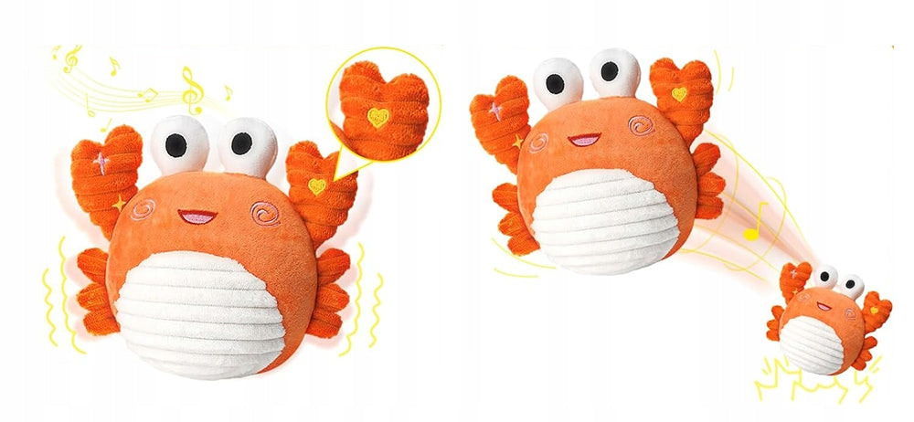 CRAB JUMPING TOY MUSICAL ORANGE FOR BABIES FROM 6 MONTHS Brand Bedee