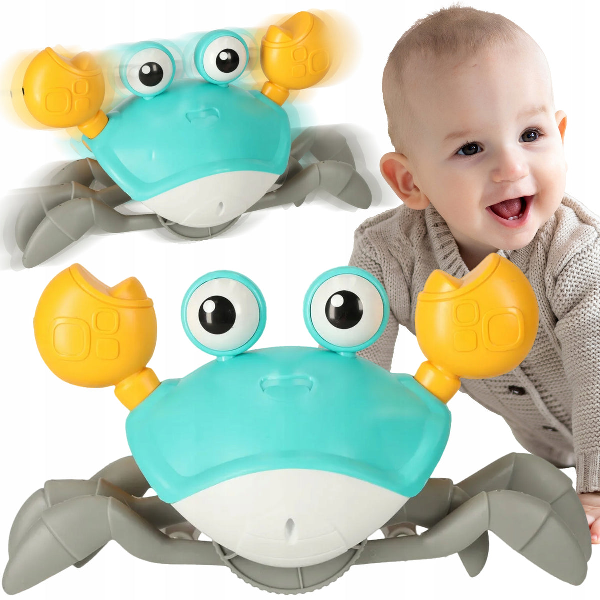 CRAB WALKING ESCAPING INTERACTIVE LEARNING CRAWLING FOR KIDS USB LED