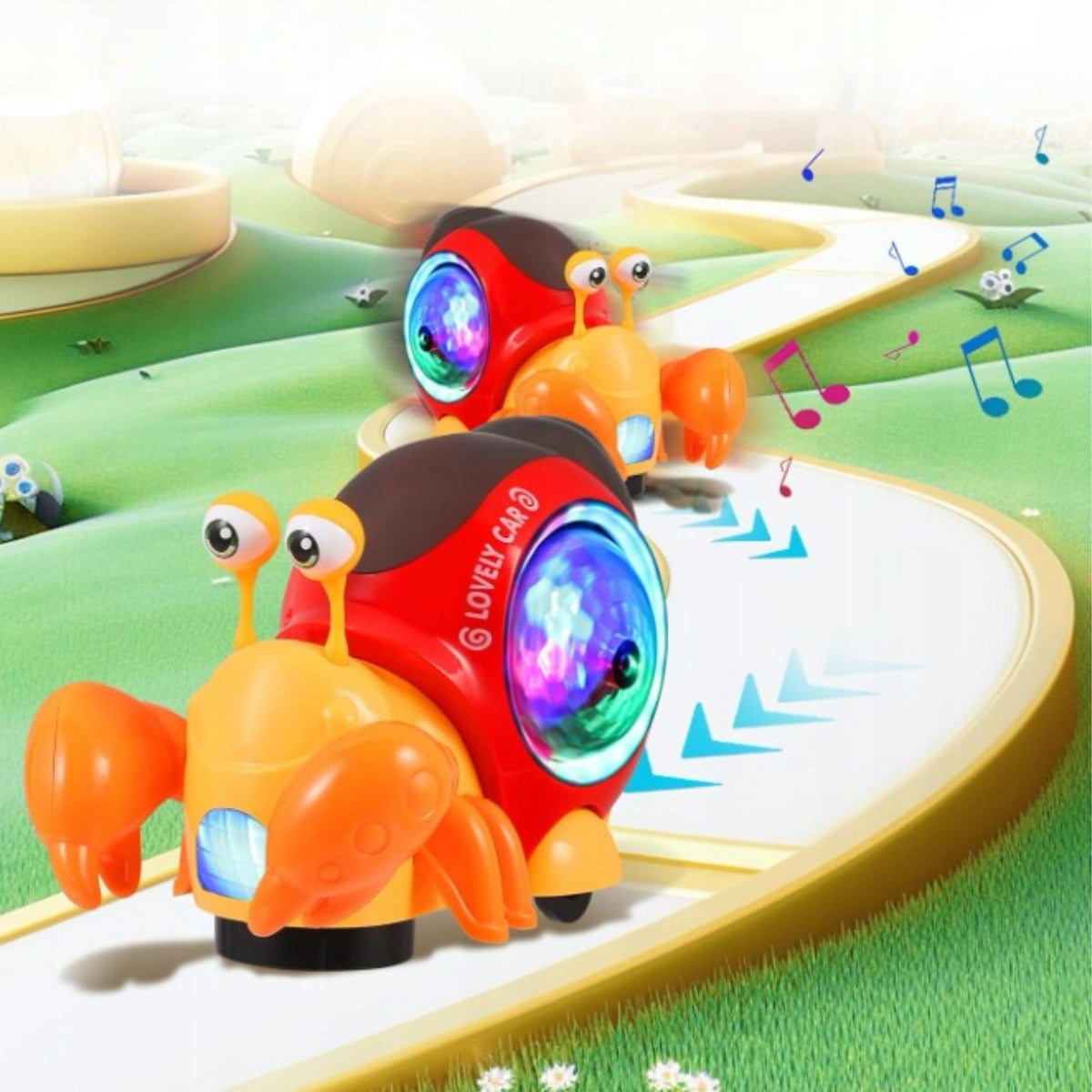 CRAB WALKING RUNNING Crawling Toy Interactive LEARNING TO CRAWL Packaging status original