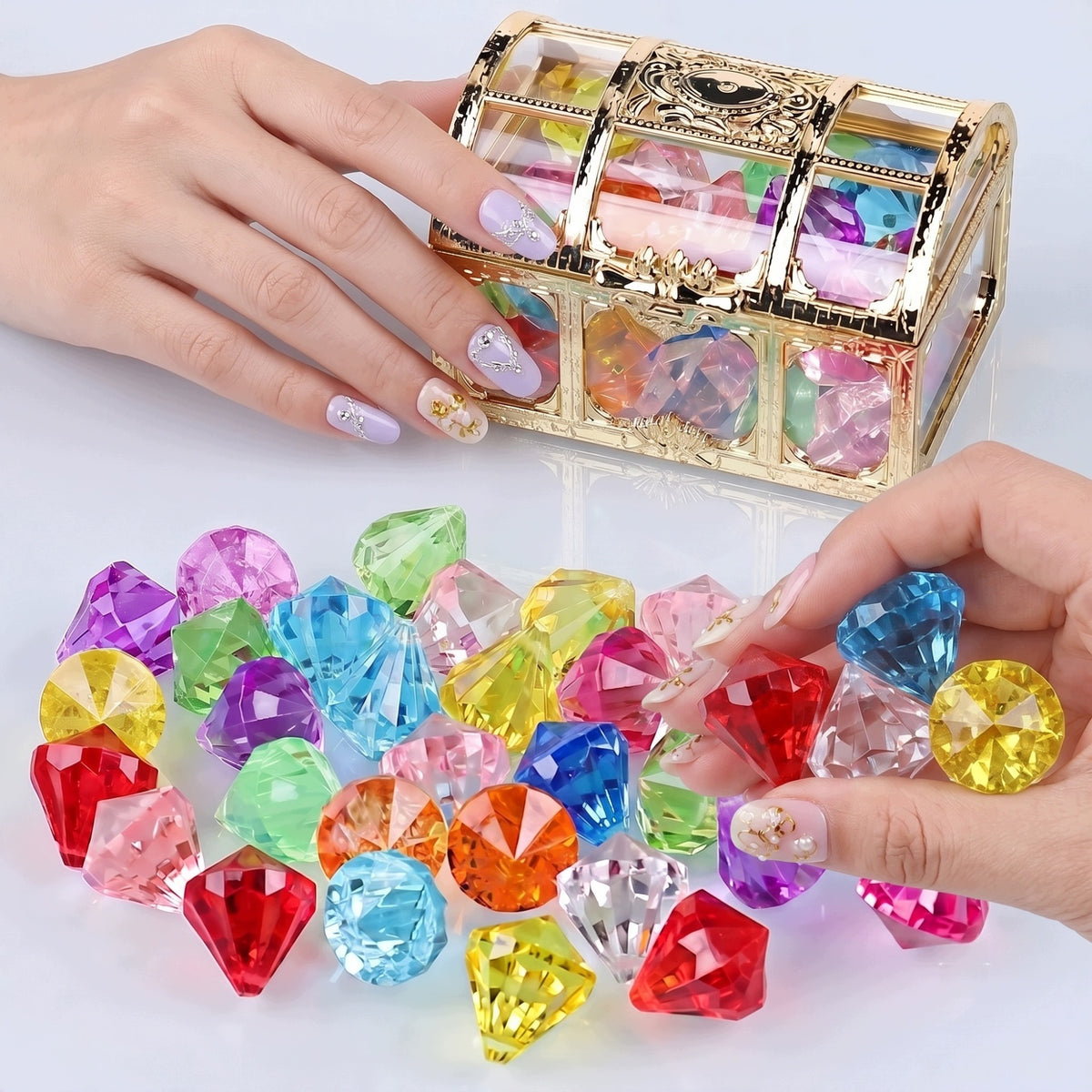 CRAFTS COLORFUL DIAMONDS JEWEL TOY CHEST Packaging status original