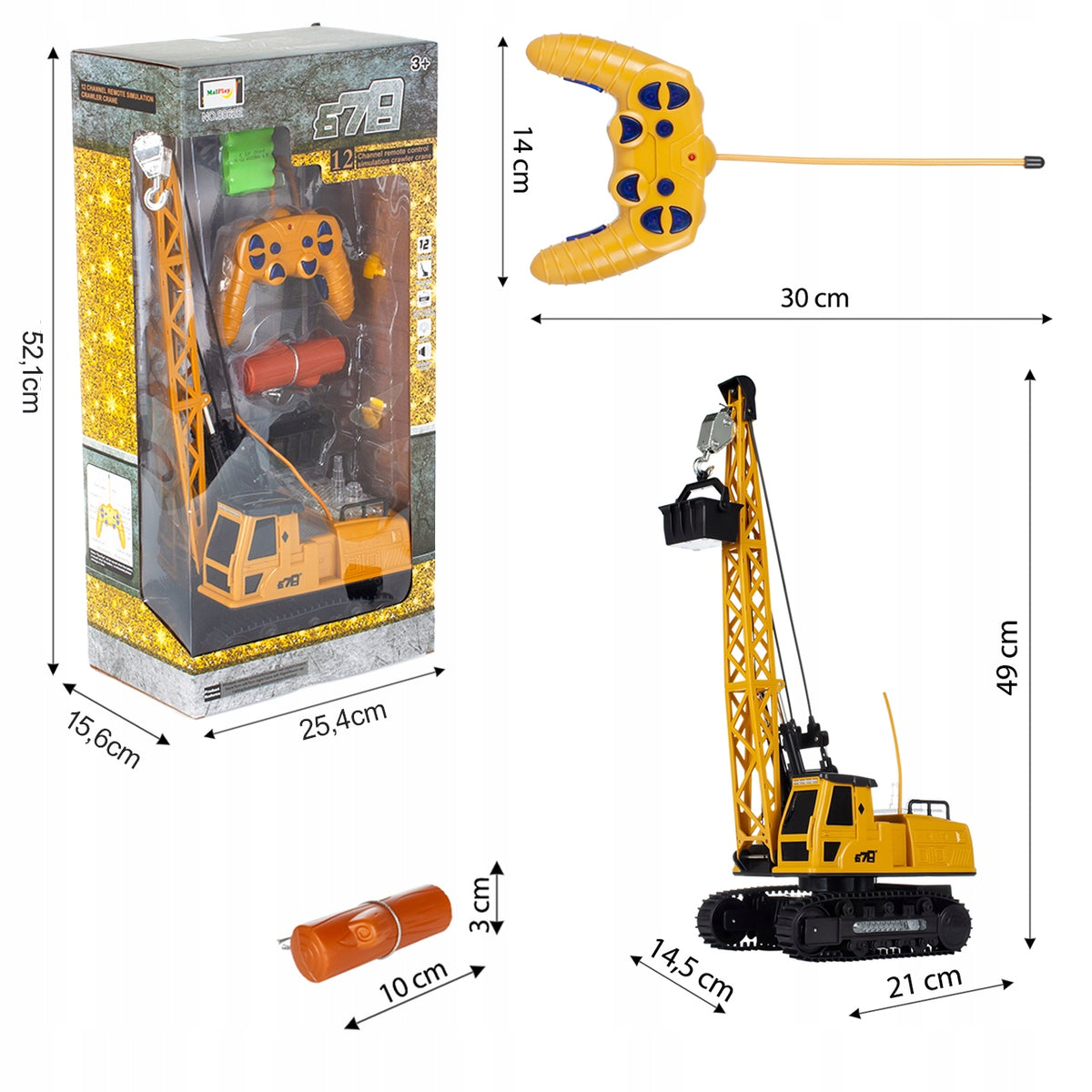 CRANE MEGA LARGE REMOTE CONTROLLED FOR CHILDREN MOVABLE REMOTE CONTROL TOY Packaging status original