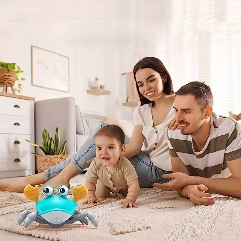CRAWLING CRAB INTERACTIVE TOY FOR BABY MUSIC LED LEARNING TO WALK Brand Bajkowy Kuferek