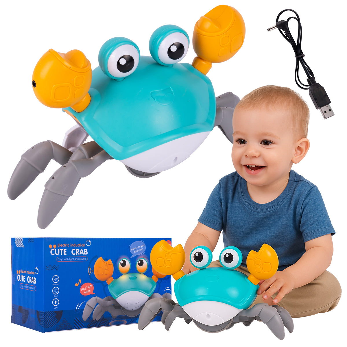 CRAWLING CRAB INTERACTIVE TOY FOR KIDS SOUND MUSIC FOR CRAWLING Manufacturer code Z3057