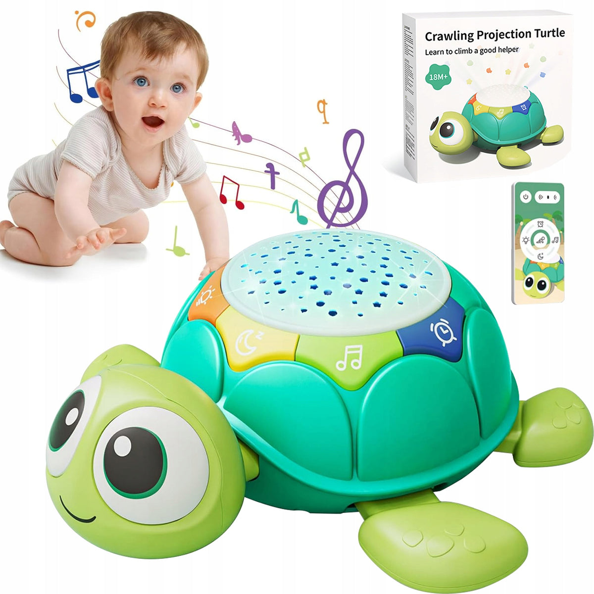 CRAWLING RUNAWAY turtle INTERACTIVE WALKING TOY PLAYING FOR KIDS