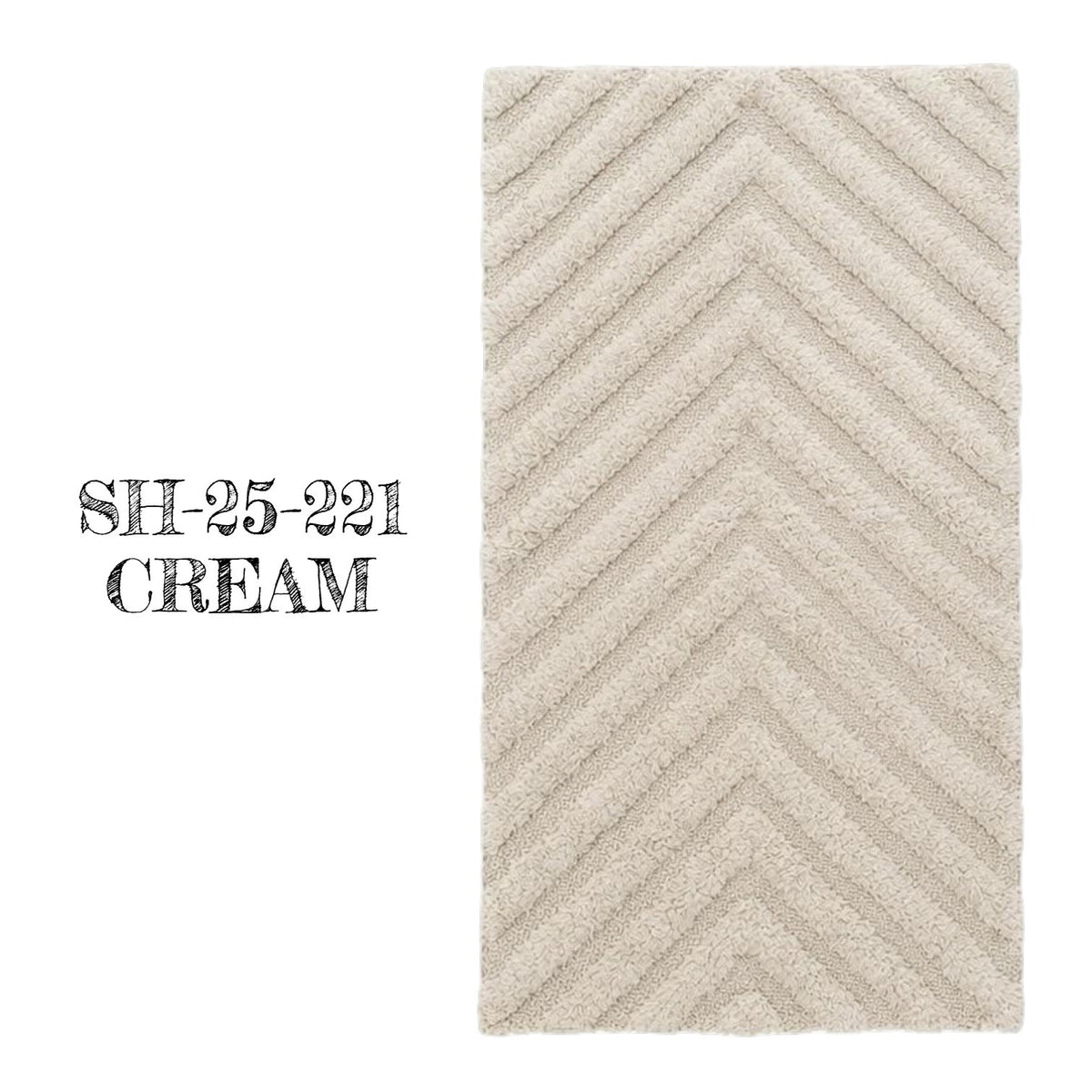 CREAM BATHROOM RUG 60x100 CM COTTON SOFT PRACTICAL Manufacturer code bawełna 60x100 cm