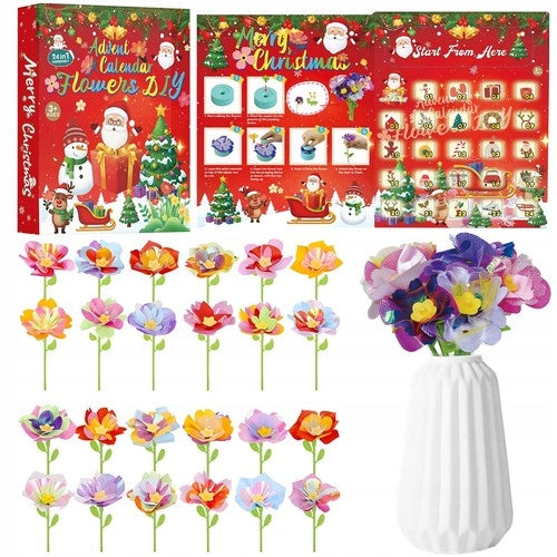 CREATIVE ADVENT CALENDAR DO IT YOURSELF - BLOCKS FLOWERS 24 x FLOWERS 36T
