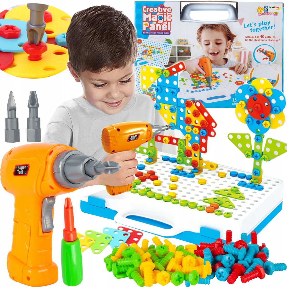 CREATIVE BUILDING BLOCKS PUZZLE SET SCREWDRIVER 151 el GIFT