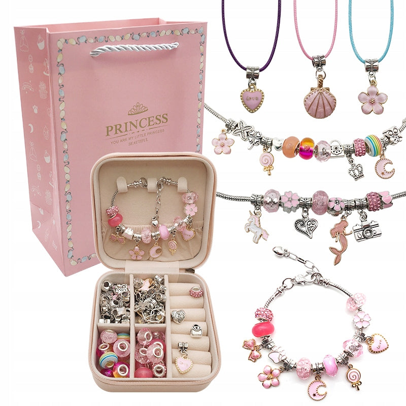 CREATIVE JEWELRY MAKING SET FOR BRACELETS AND PENDANTS + BOX