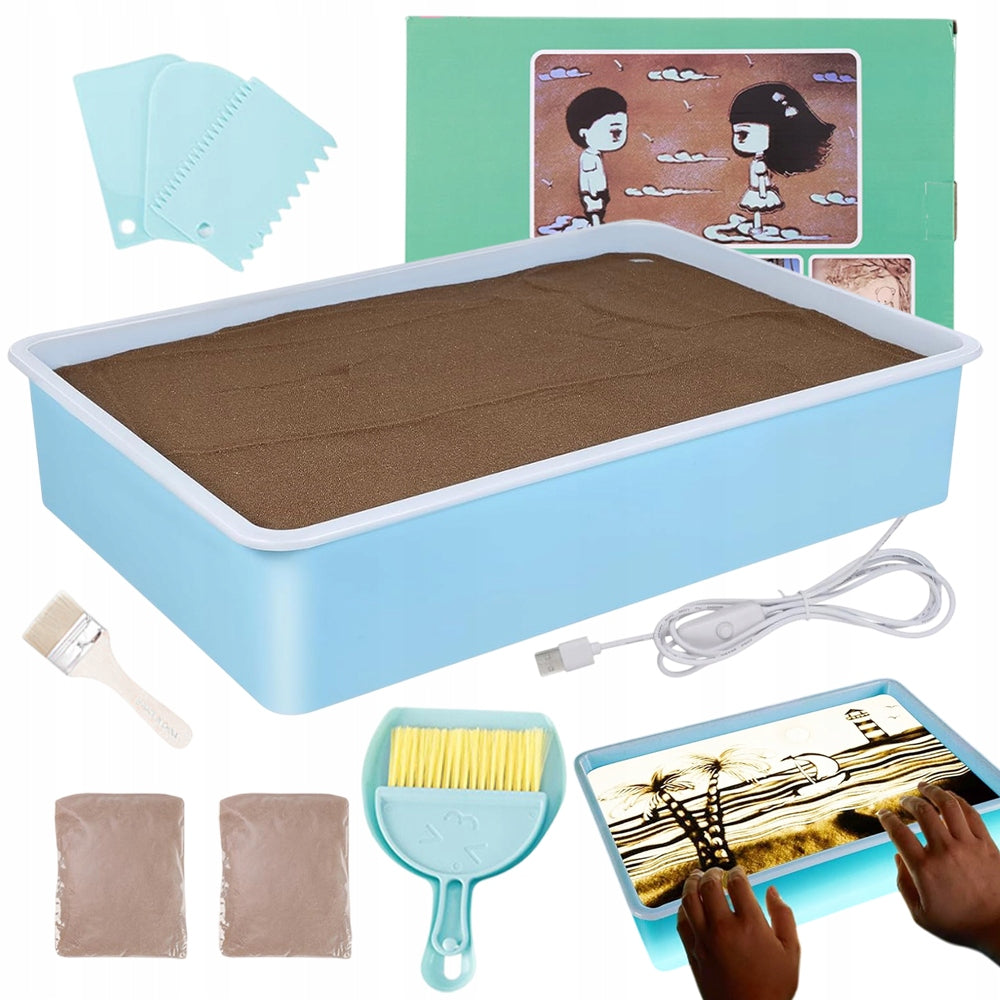 CREATIVE SAND PAINTING KIT 7 COLORS DIY GIFT WITH LED GLITTER