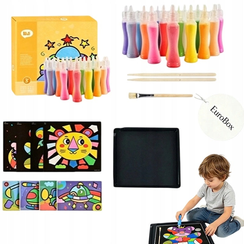 CREATIVE SAND PAINTING SET GIFT FOR CHILD 24 COLORS