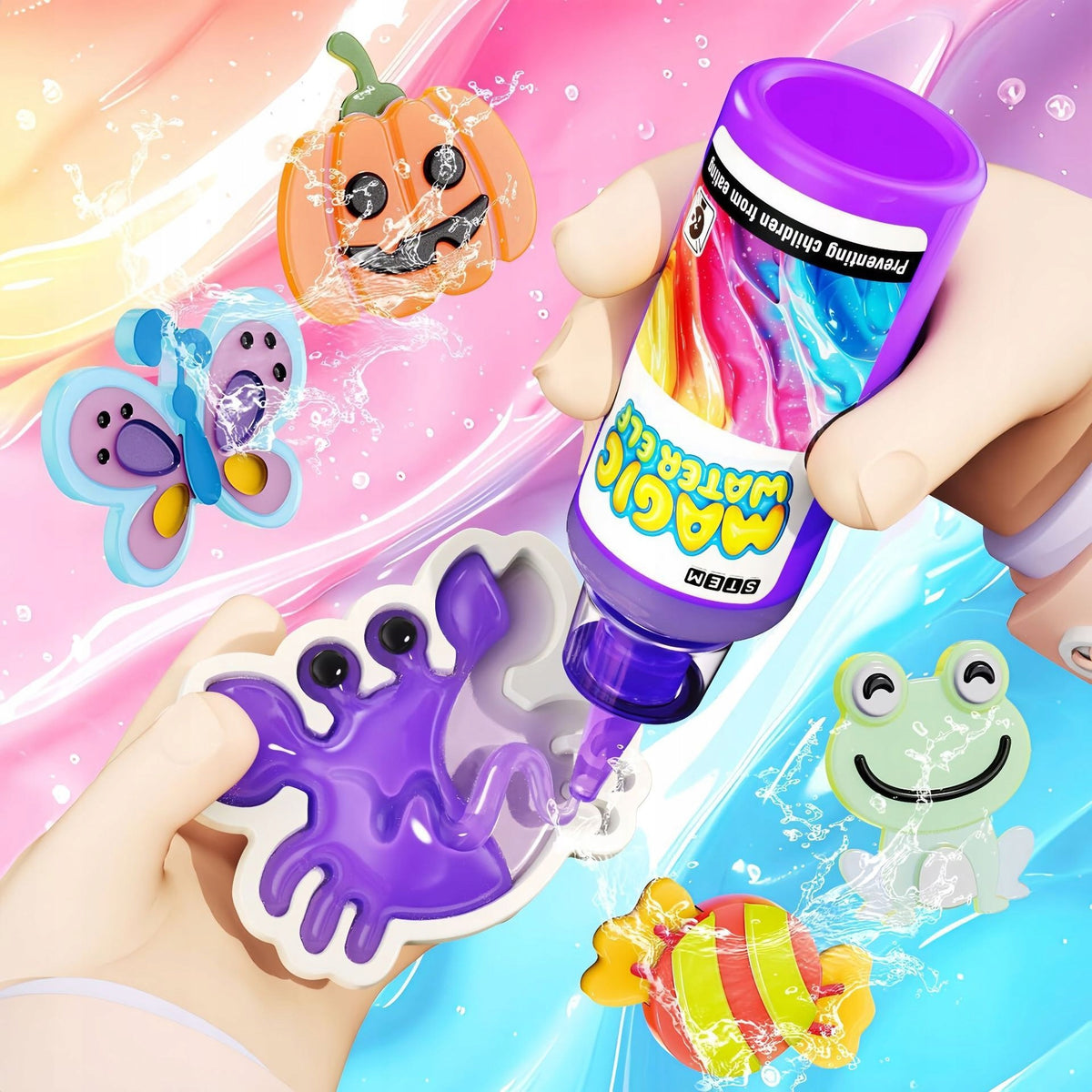 CREATIVE SET FOR CHILDREN EDUCATIONAL GEL MAGIC WATER FIGURINES DIY Packaging status original