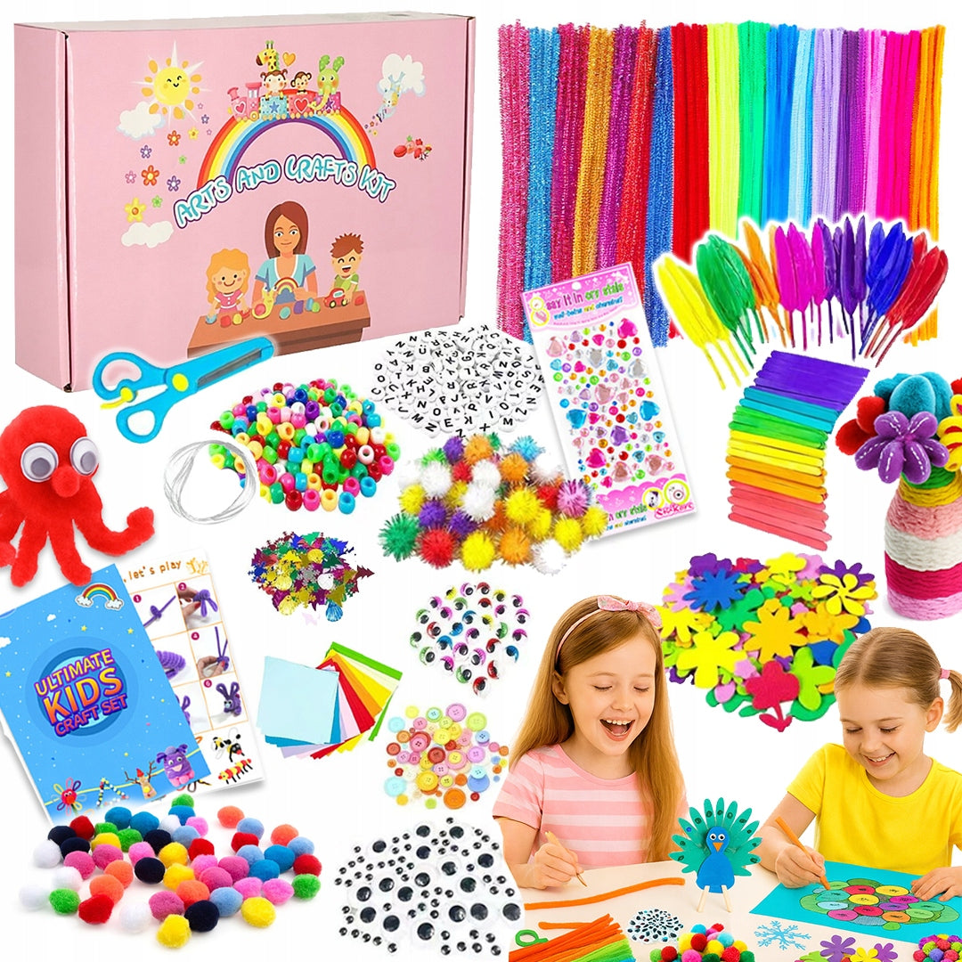 CREATIVE SET FOR CHILDREN PLASTIC 1200 ARTISTIC HANDICRAFT GIFT