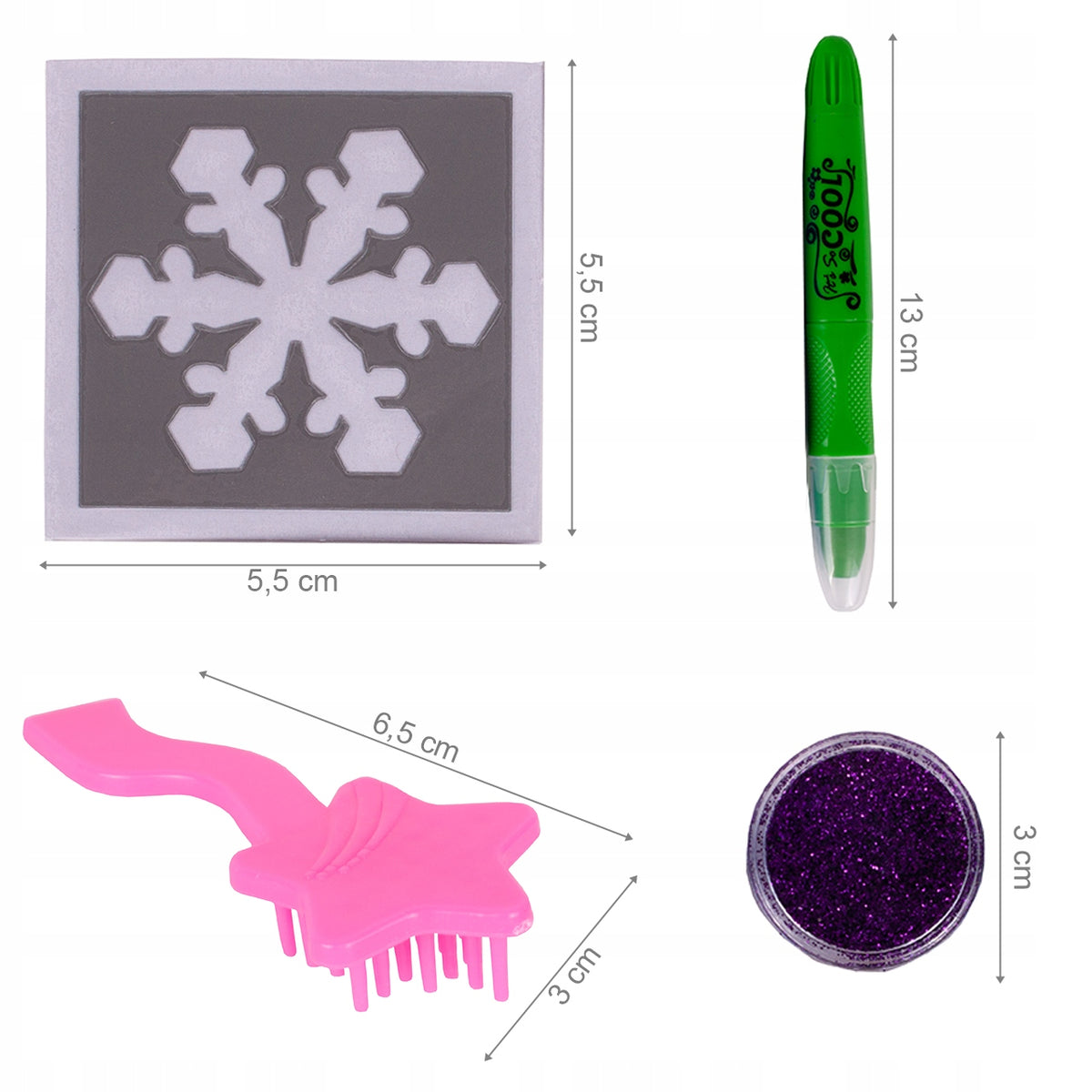 CREATIVE SET FOR HAIR PAINTING AND TATTOOS Packaging status original