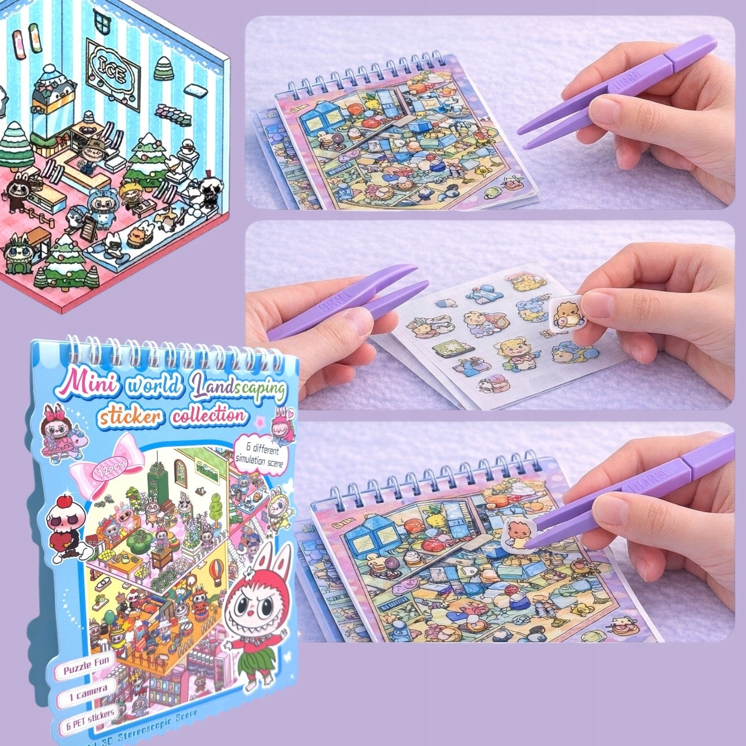 CREATIVE SET PREMIUM Sticker HOUSES Stickers 1440 Scenes 24 + BONUS Brand SquishySquishies