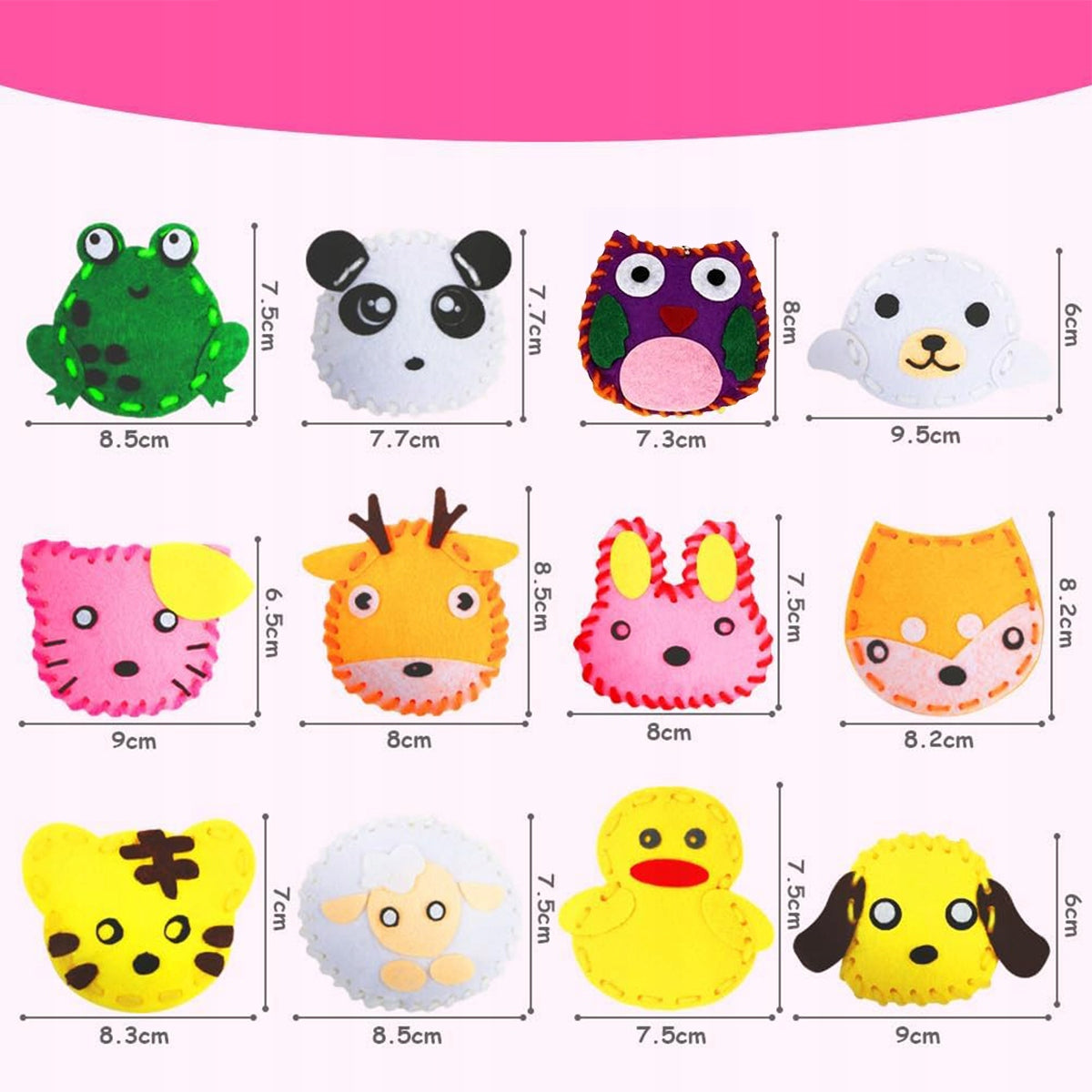 CREATIVE SEWING KIT FOR KIDS EMBROIDERING KEYCHAIN MAKING 12PCS Brand no brand