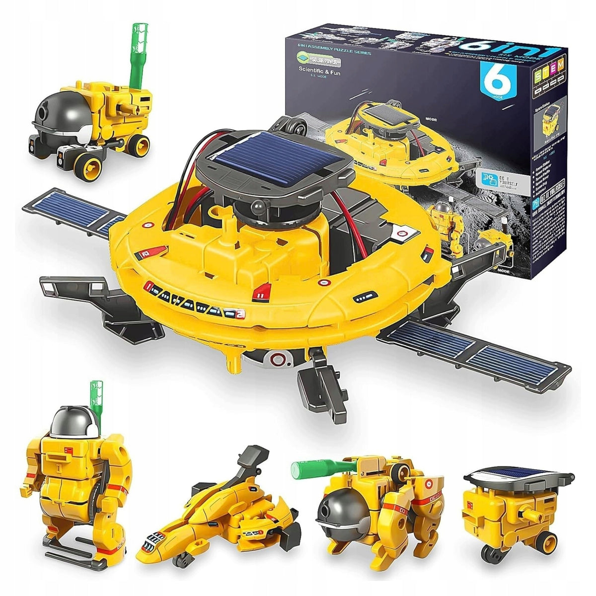 CREATIVE SOLAR ROBOT KIT 6IN1 EDUCATIONAL INTERACTIVE DIY