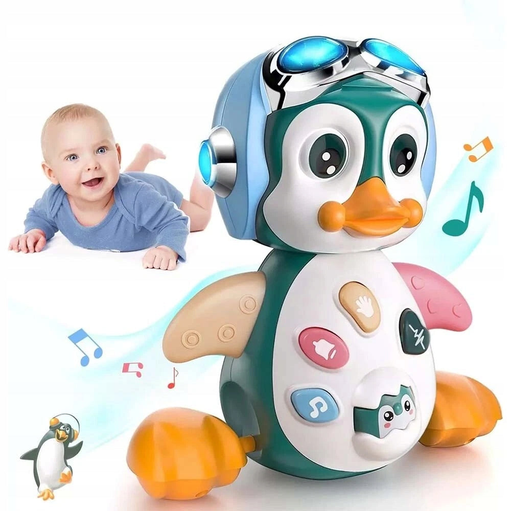 CREEPING Penguin INTERACTIVE WALKING TOY FOR KIDS and LED