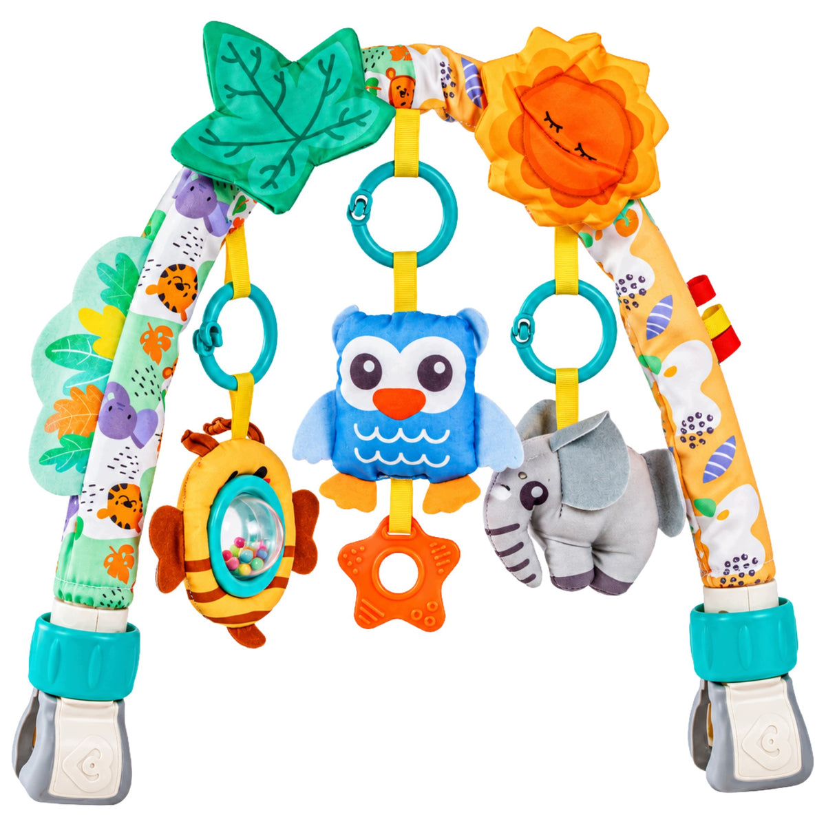 CRIB PENDANT HEADBAND FOR STROLLER SEAT SENSORY RATTLE BOW 0+ Packaging status original