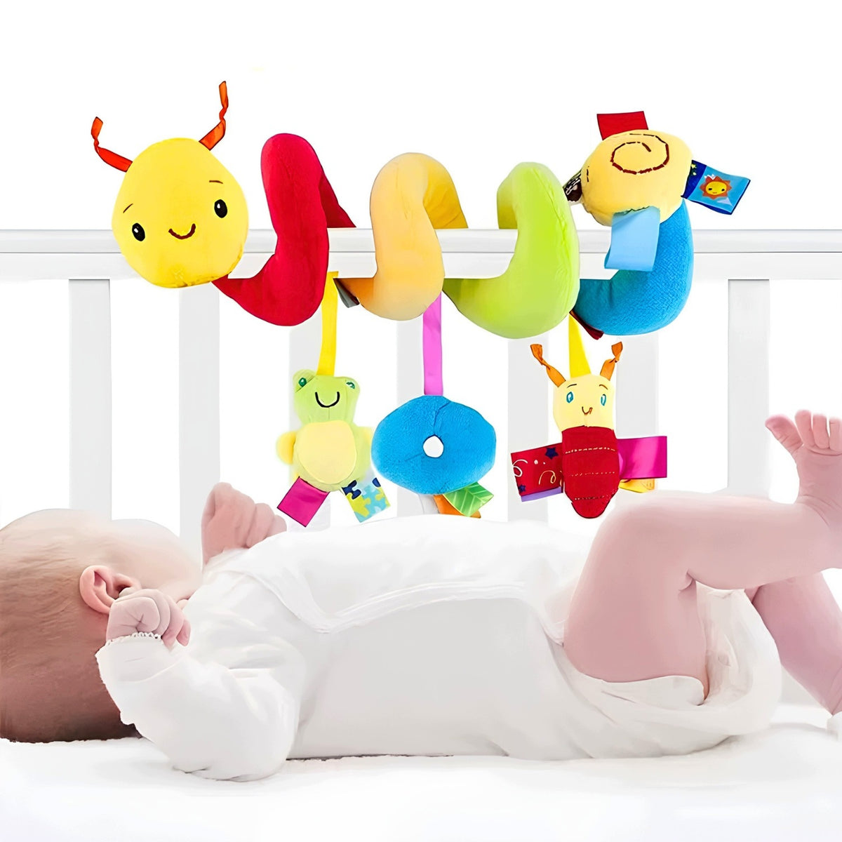 CRIB STROLLER PENDANT SENSORY RATTLE SQUEAKER FOR BABIES Packaging status original