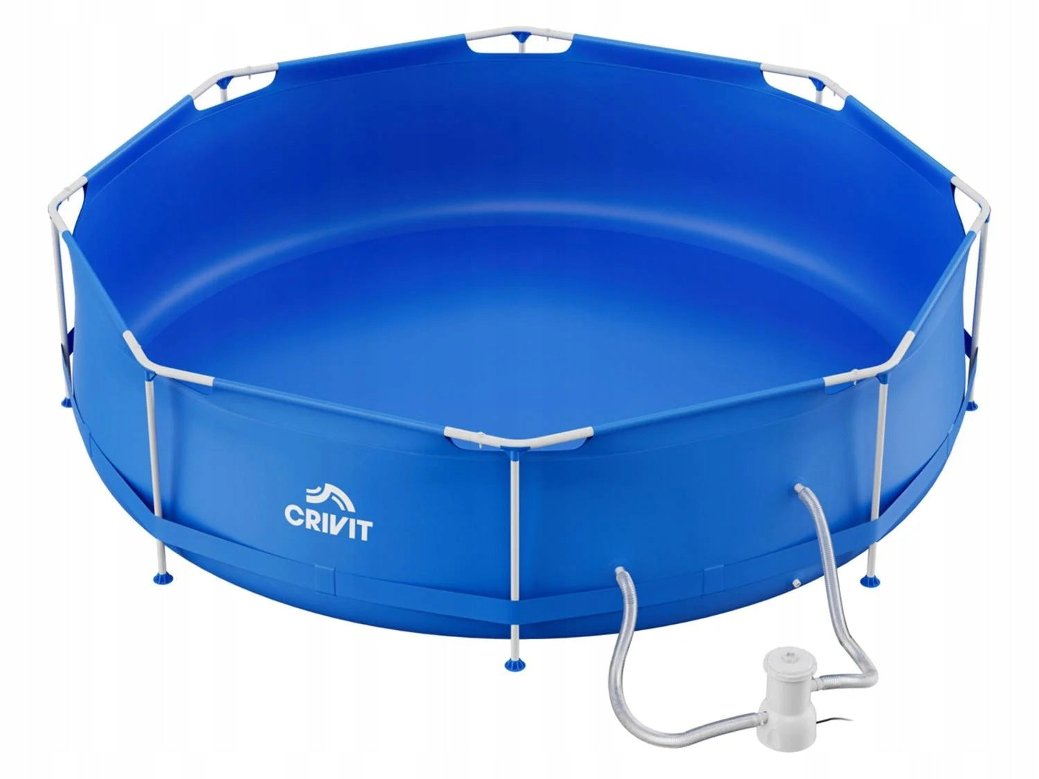 CRIVIT Metal framed swimming pool Ø 300 x H 76 cm with filter pump Manufacturer code 388673