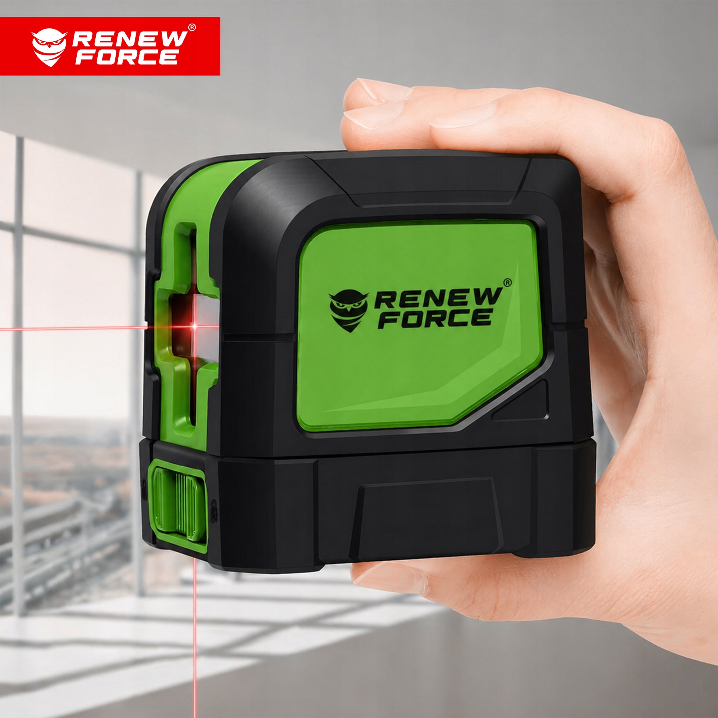 CROSS LASER LEVEL 360° self-leveling 35m WITH LOCK +ETUI MAGNET Brand Renew Force