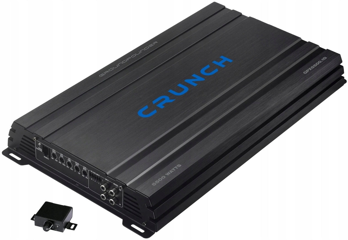 CRUNCH GPX 5500.1D POWERFUL MONOBLOCK AMPLIFIER POWER 5500W + REMOTE CONTROL + 5M CABLE