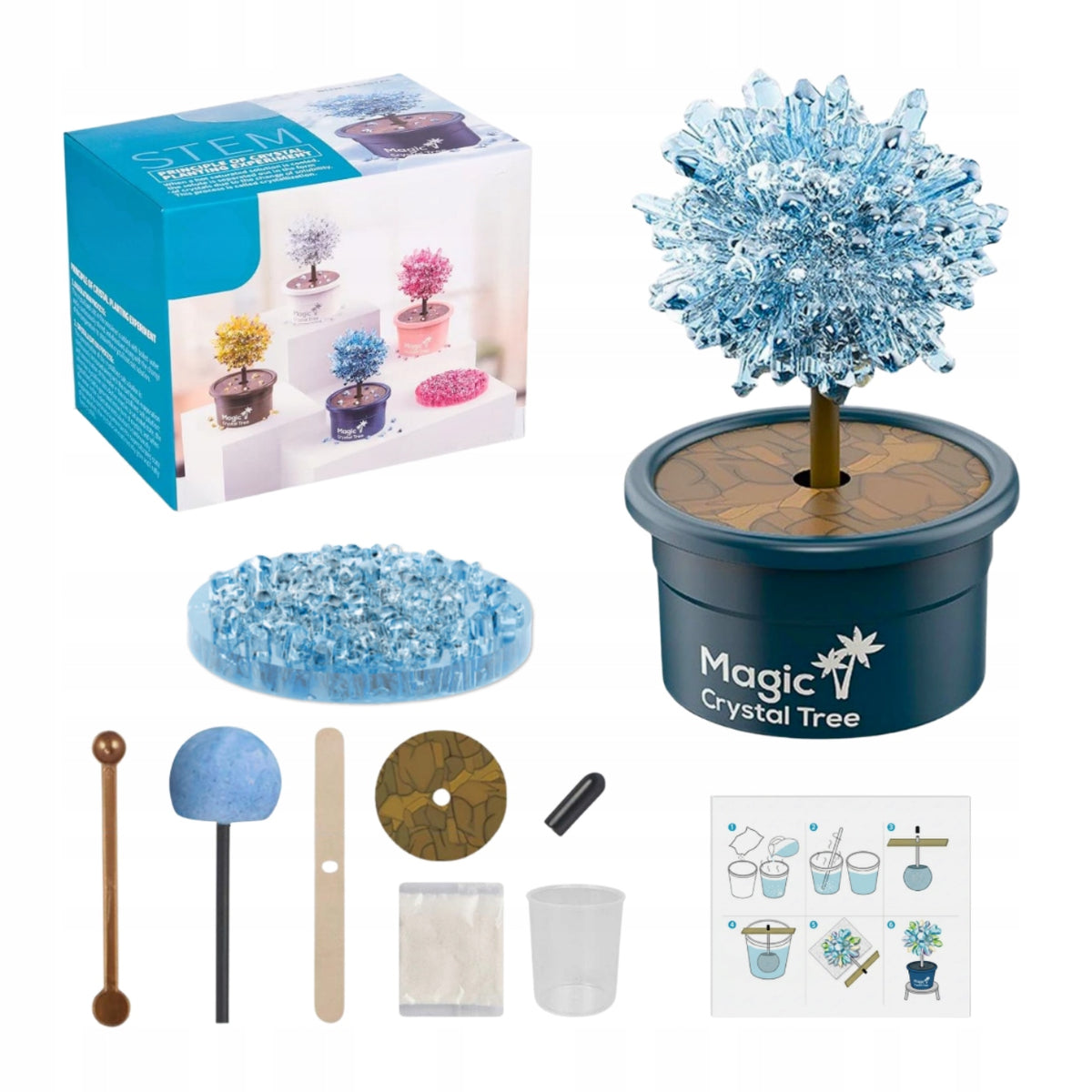 CRYSTAL BREEDING MAGIC TREE EXPERIENCE SET BLUE GIFT Brand MEMFLOW
