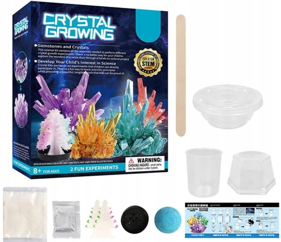 CRYSTAL CULTURE CRYSTALS EDUCATIONAL SET SMALL CHEMIST EXPETIMENT Kid's age 8+ years