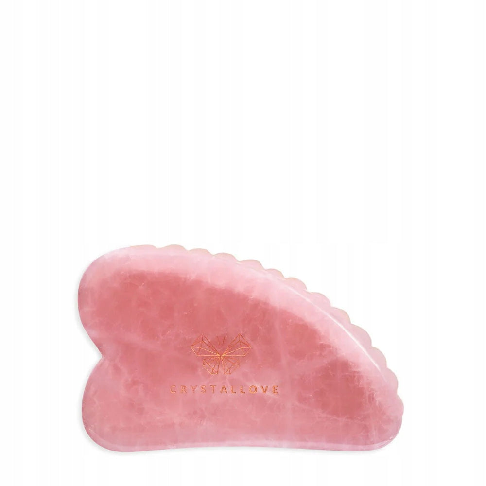CRYSTALLOVE 3D rose quartz gua sha face massage plate Packaging status original