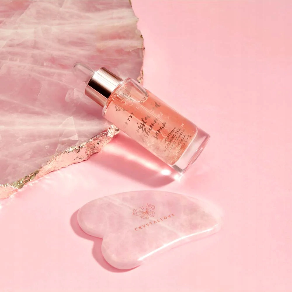 CRYSTALLOVE Rose Quartz Gua Sha Face Massage Board Medical device no
