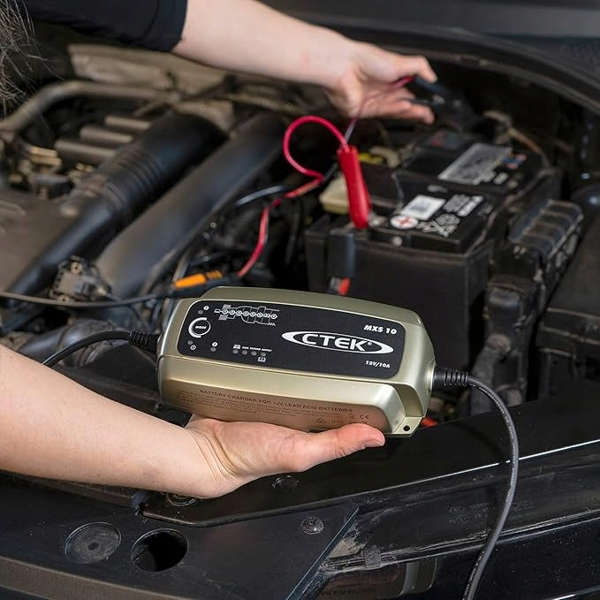 CTEK MXS 10 12V 10A MXS10 automatic charger with temp compensation. Manufacturer's catalog number 56-708