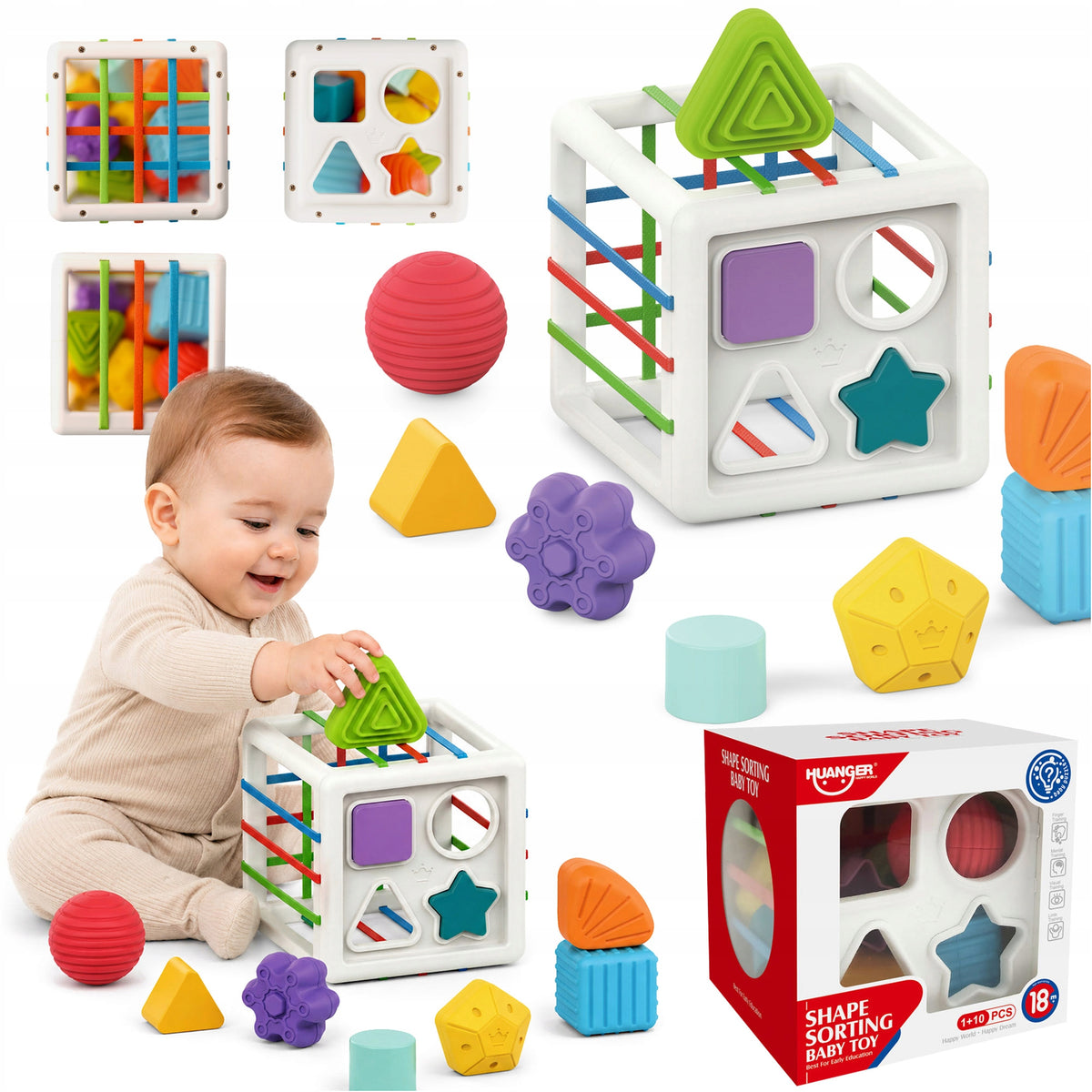 CUBE ELASTIC SENSORY SORTER SQUARE ERASER CE