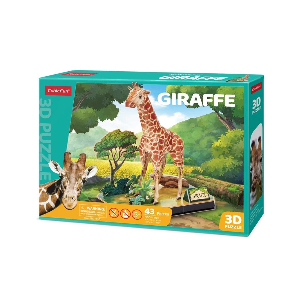 CUBIC FUN Puzzle 3D Giraffe Safari Cubicfun 43 pieces