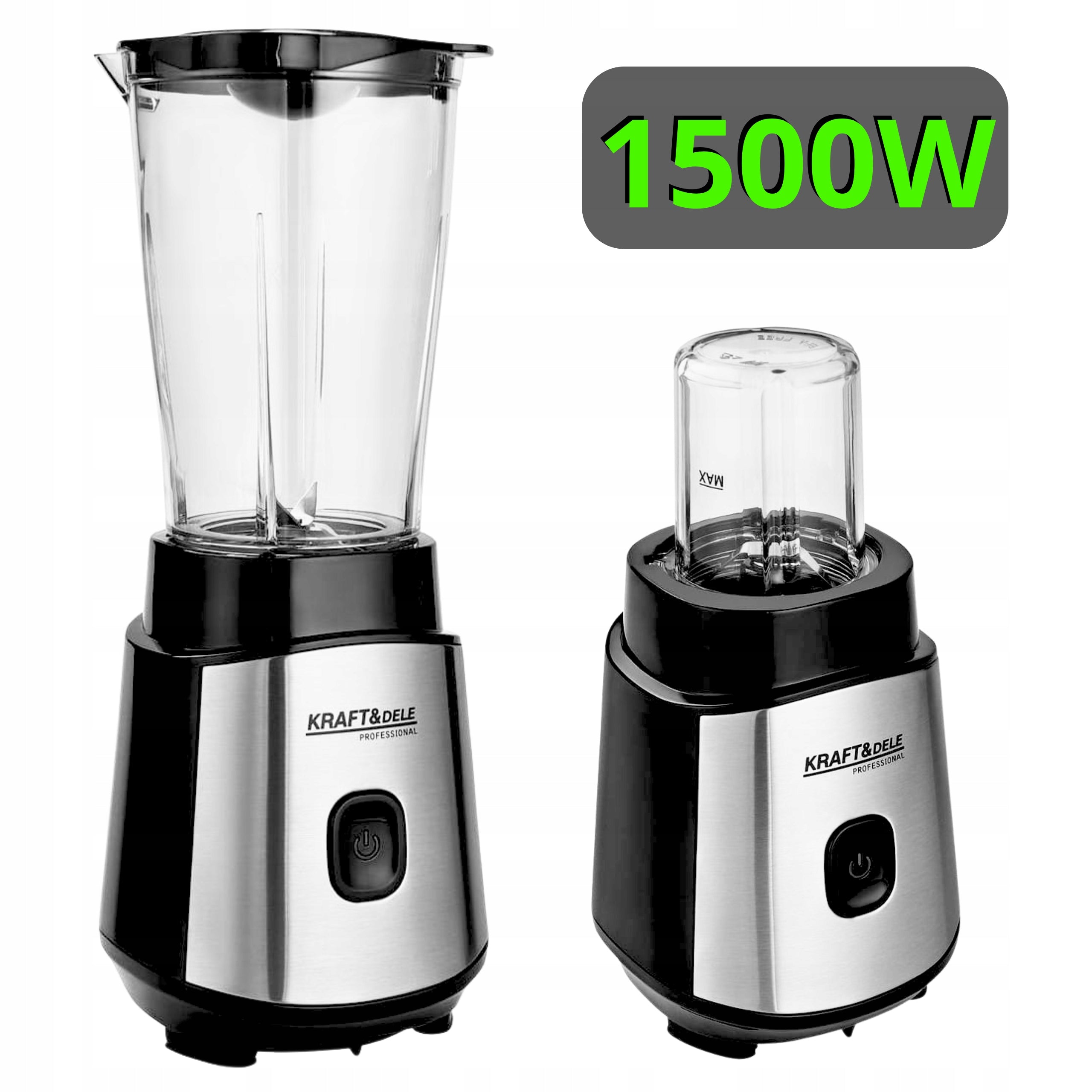 CUP BLENDER 1500W ICE COCKTAIL SMOOTHIE MIXER 2 WATER BOTTLES + GRINDER Packaging status original