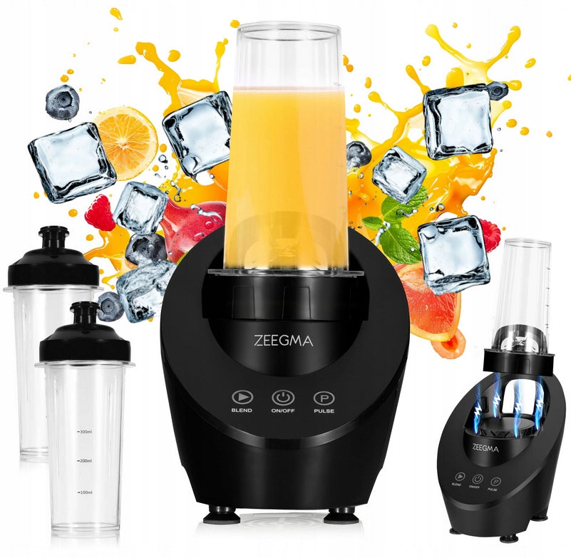 CUP BLENDER FOR COCKTAILS MAGNETIC STRONG CRUSHES ICE + 2x WATER BOTTLE
