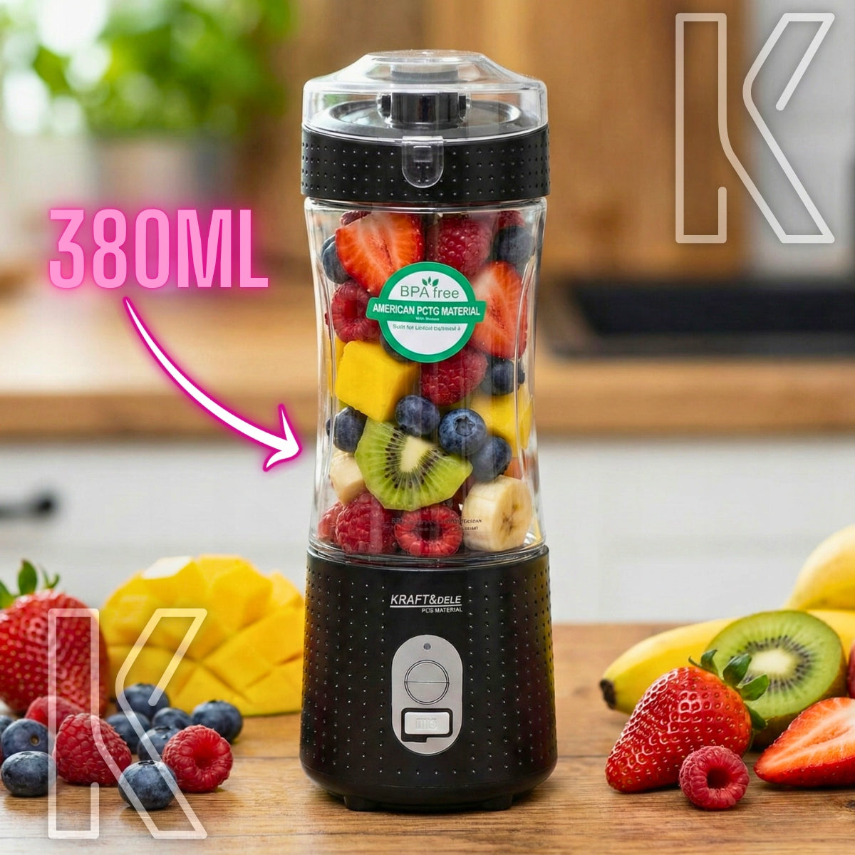 CUP BLENDER FOR SMOOTHIE COCKTAILS HANDHELD Wireless USB PORTABLE Manufacturer code BEZPRZEWODOWY BLENDER SO SOKÓW SMOOTHIE USB