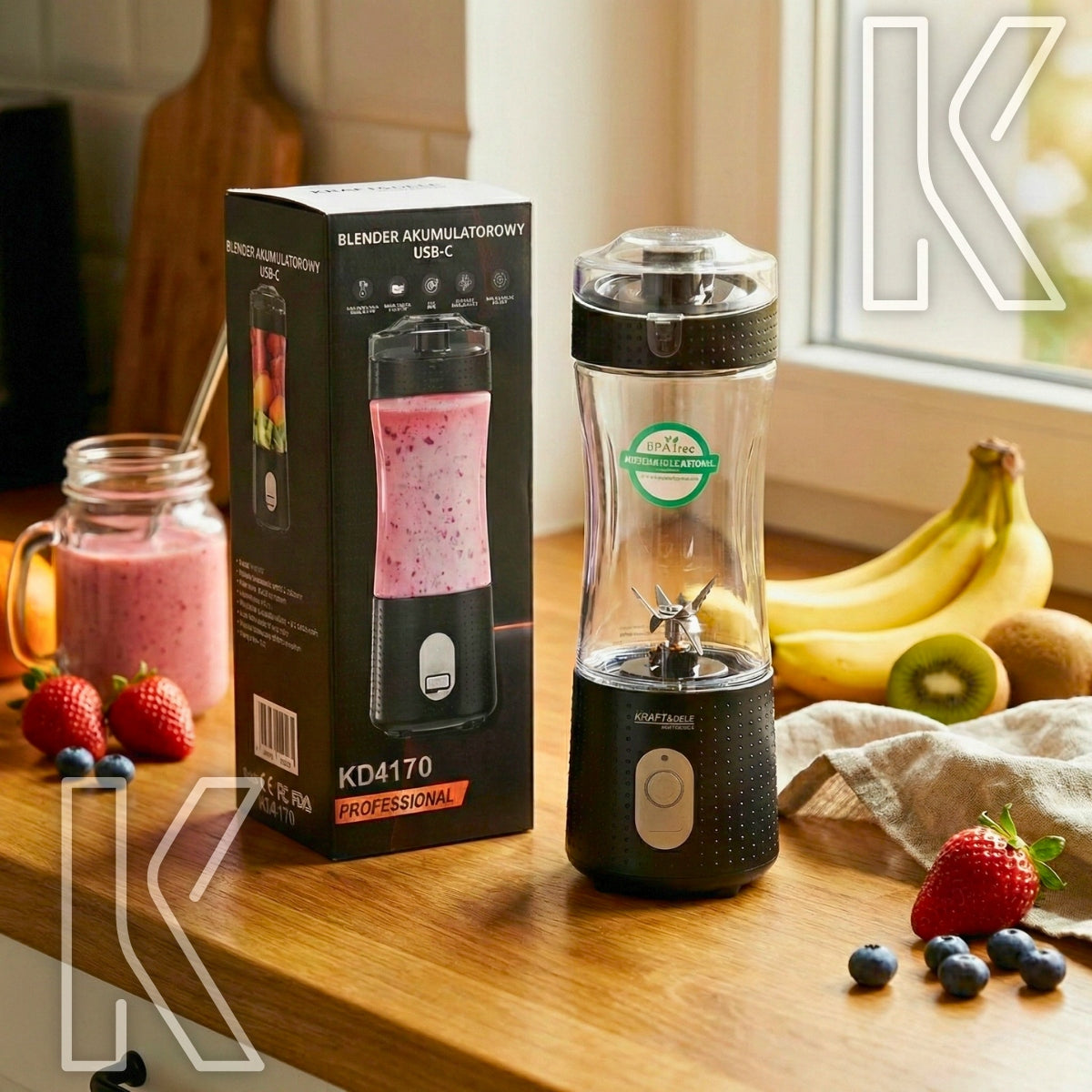 CUP BLENDER FOR SMOOTHIE COCKTAILS HANDHELD Wireless USB PORTABLE Packaging status original
