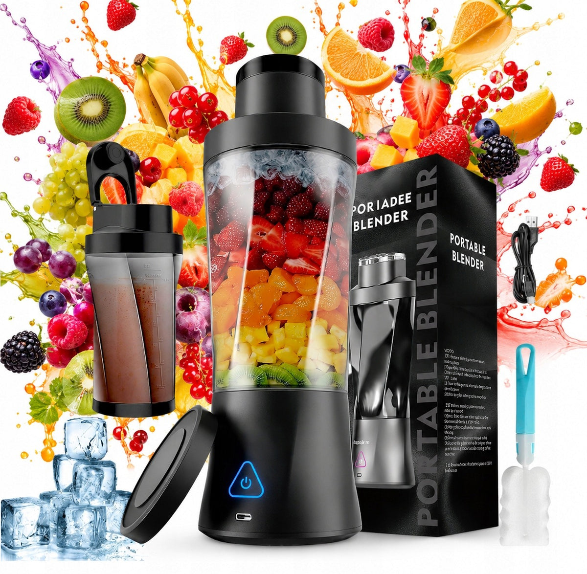 CUP BLENDER FOR SMOOTHIE COCKTAILS HANDHELD Wireless USB PORTABLE