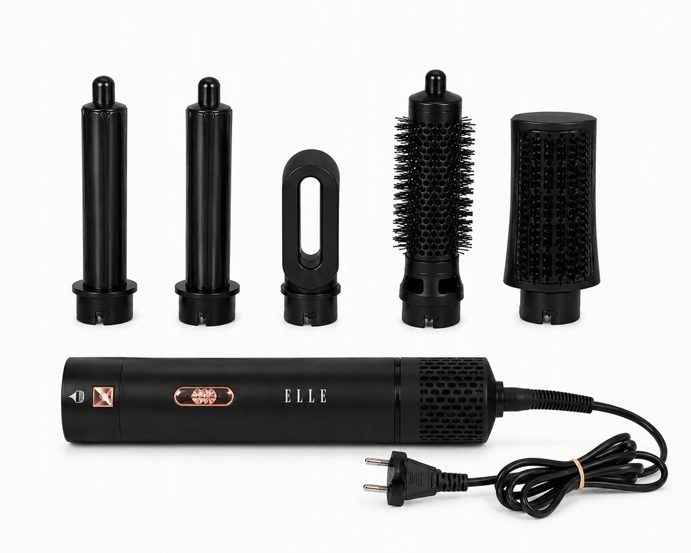 CURLING IRON-DRYER 5IN1 ELLE 1200W AIR WRAP CURLS HAIRBRUSH 5 ATTACHMENTS Brand Elle