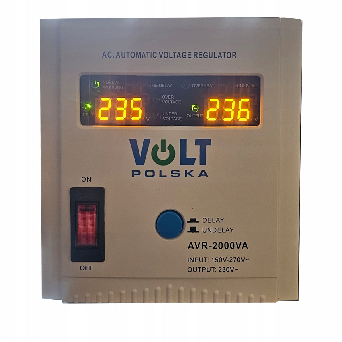 CURRENT VOLTAGE STABILIZER AVR 2000 VA PRECISION 8% NEW MODEL VOLT POLSKA Manufacturer code 5AVR2000SE