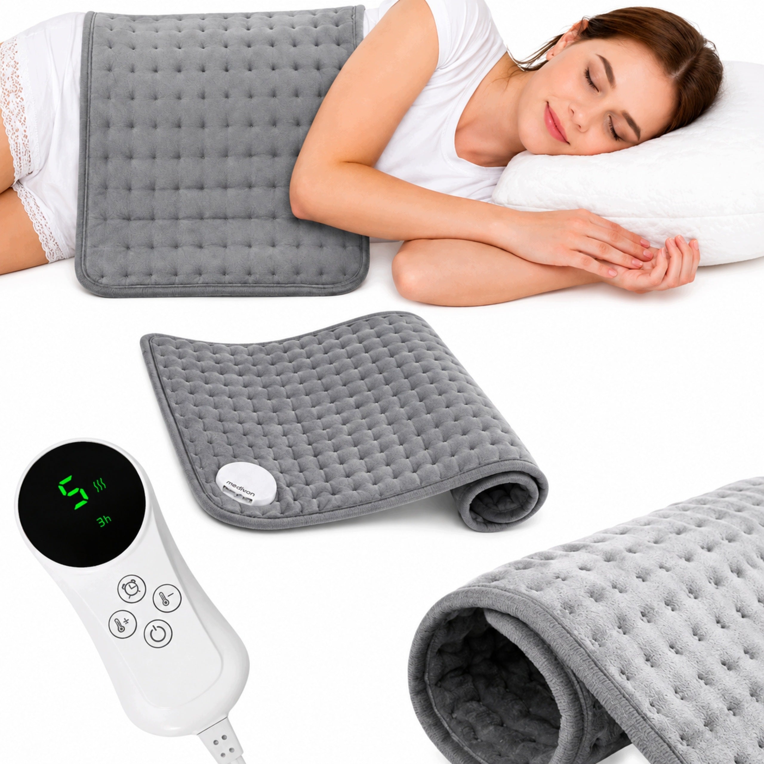 CUSHION ELECTRIC HEATING MAT WARMING PERMIUM PILOT TIMER 9 POS